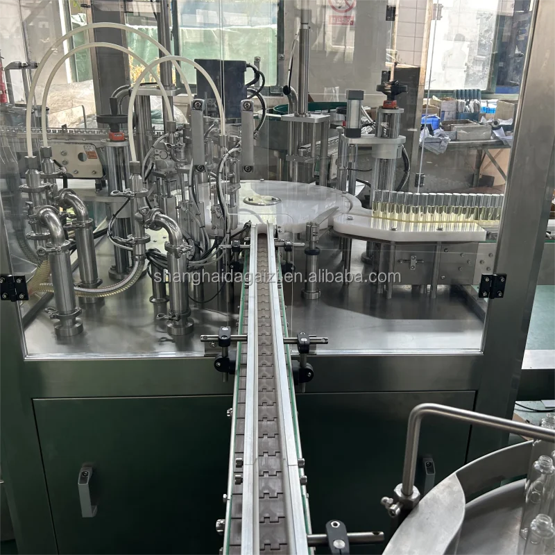 Full Automatic Bottle Filling and Capping Machine for Auto Perfume Fragrance Spray Liquid Oil Cosmetic Bottling Line