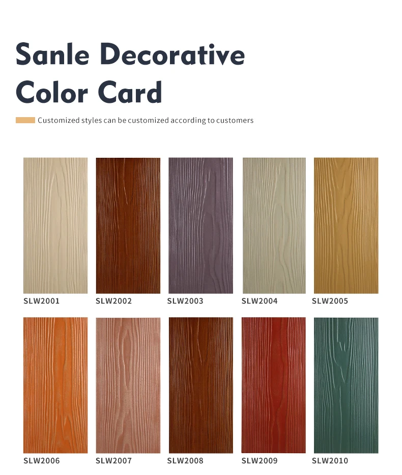 Wood Grain Fiber Cement Siding Board Nonasbestos Waterproof