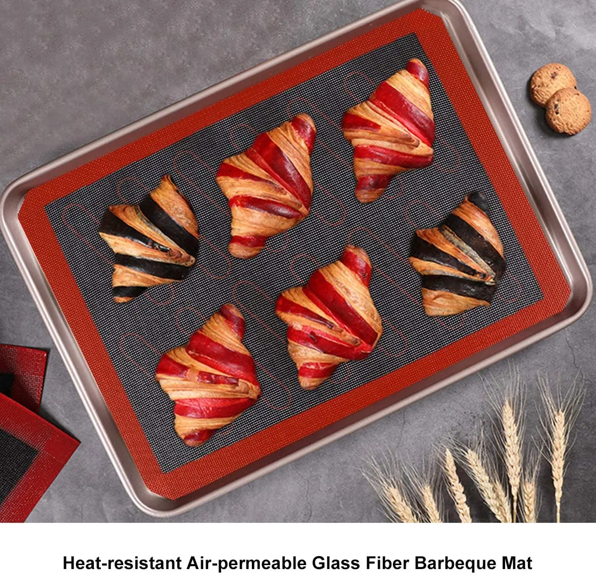 Антипригарный силиконовый коврик для выпечки перфорированный сетчатый