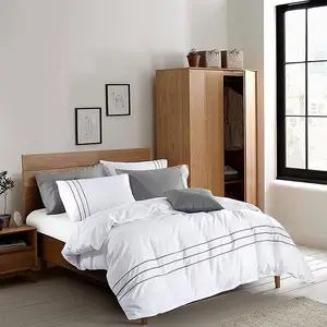 Luxury Hotel Bedroom Queen King Size Bed Linen Used Pakistan Cotton 4 Pcs Bedding Bed Sheet Set