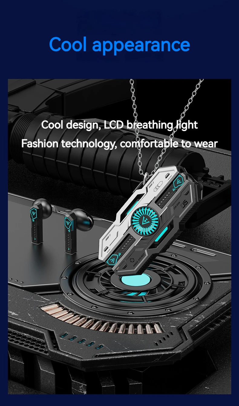 X37 Sci-Fi Earphone Lag-Free TWS Gaming Earbuds with Colorful Breathing Lights and Two Sound Effect Modes for Game and Music