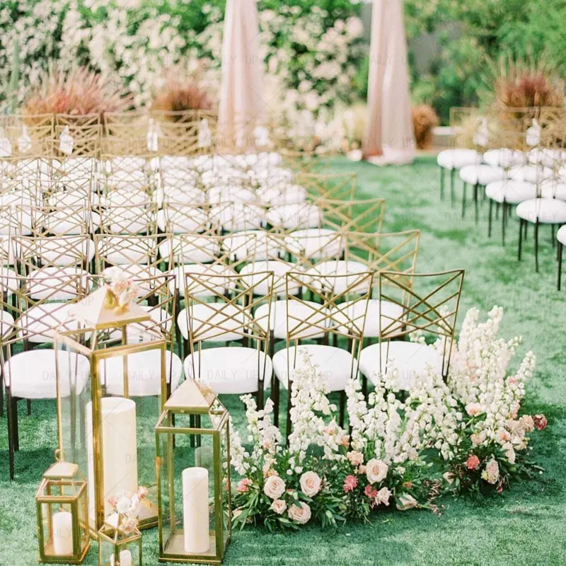 Cross Back Chiavari Chameleon Chair For Wedding Stackable Luxury Hotel Banquet Dining Chair For Wedding event