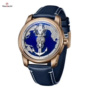 OEM Customized Light Luxury 42MM Anchor Shape Design Watch Super Luminous 316L Stainless Steel Seagull Mechanical Watch Men's