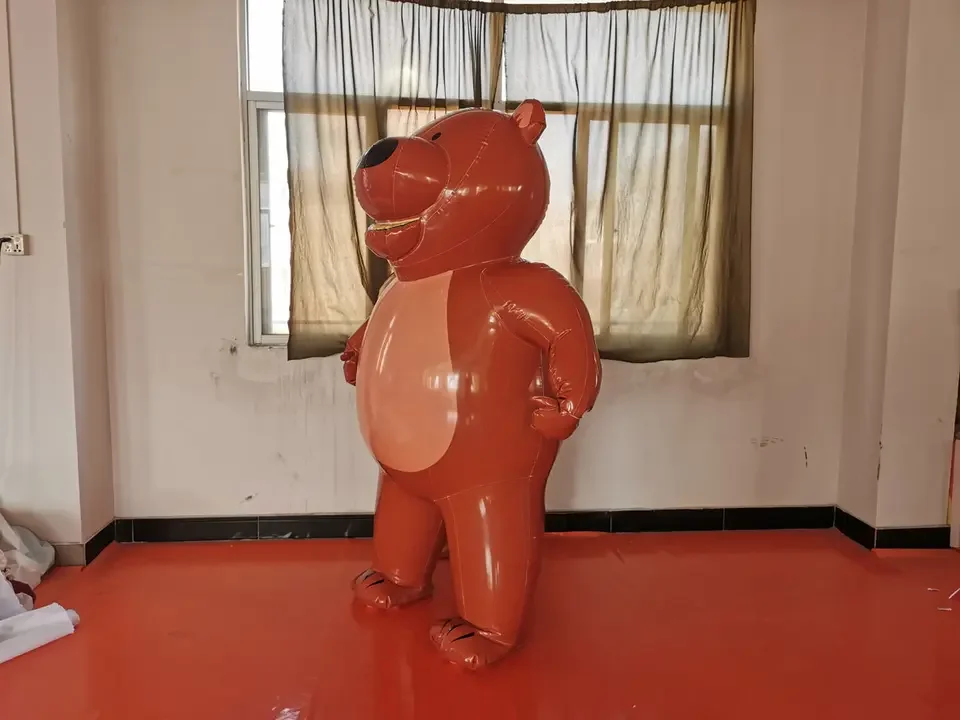 Customizable PVC Inflatable Brown Bear Suit Big Animal