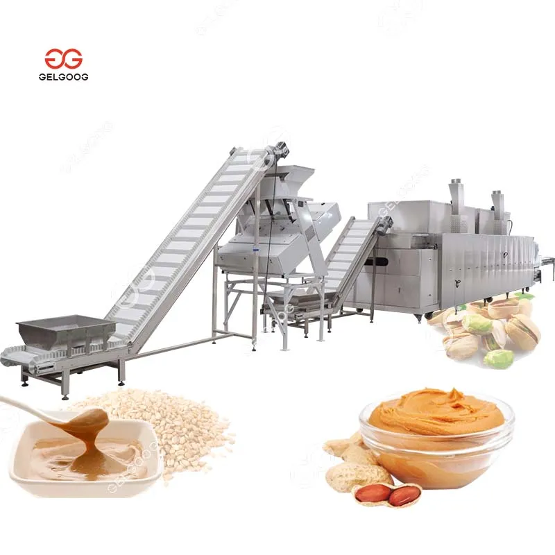 Automation Hazelnut Nut Peanuts Paste Roasting Butter Process Production Line Peanut Butter Machine of Whole Line