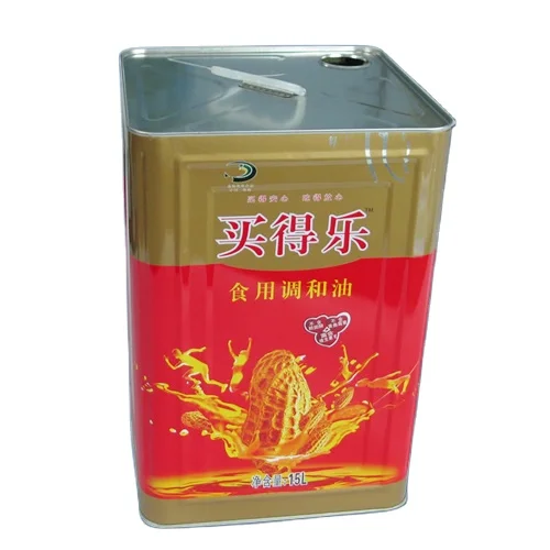 Food Grade Olive Oil Tin Can with CMYK 4 Color Printing and Plastic Lids Custom Size Low MOQ