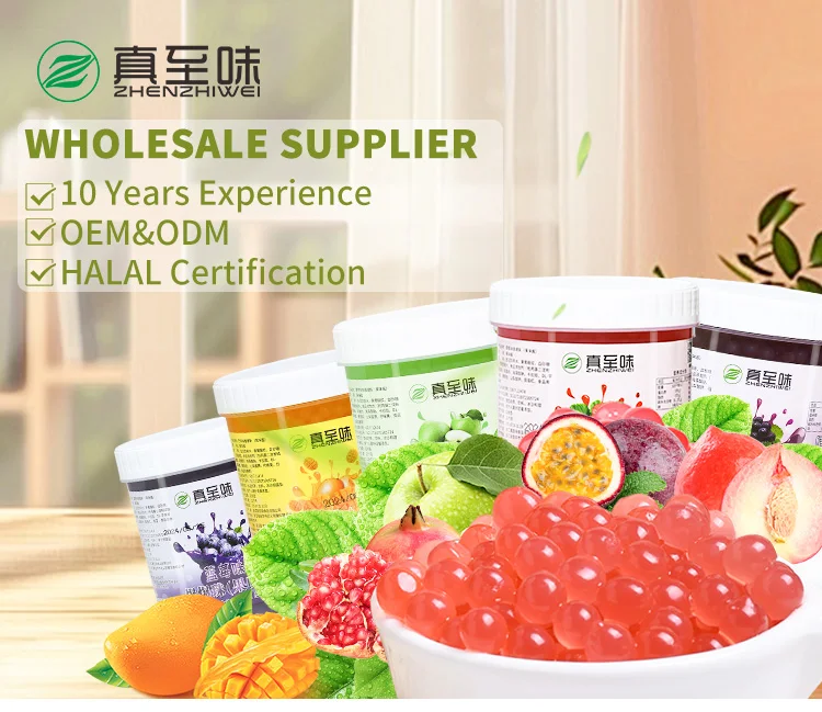 Free Sample 3kg Strawberry Fruit Flavor Popping Boba Custom Sample ...