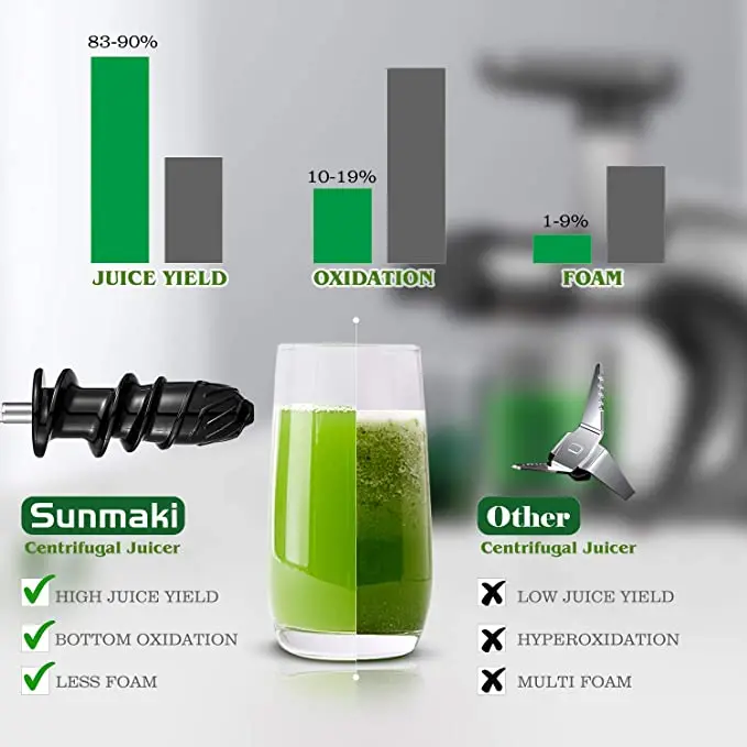 Sunmaki Orange Machine Juicer Slow Juicer Stainless Steel Slow Masticating Juicer