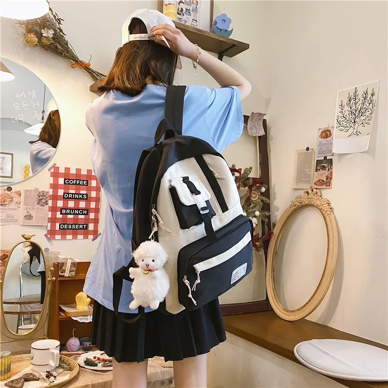 Mujer Mochila Estilo Preppy Bookbag Girls Lace Bow Student School Mochila  Shoulder Book Bagpack comprar a buen precio — entrega gratuita, reseñas  reales con fotos — Joom