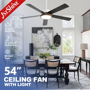 1stshine LED Ceiling Fan 5 MDF Blades Reversible Color DC Motor Adjustable Ceiling Fan With LED Lighting
