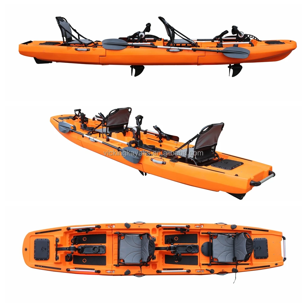 2023 New Design 14.5ft 2 Or 1 Person 3 Section Detachable Fishing Pedal