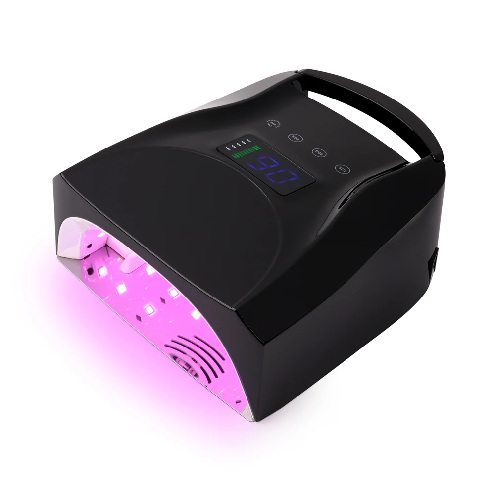 Черная пятница маникюрных салонов или 96W беспроводные Pro лечение UV LED форма цветка аккумуляторная быстрое высыхание гель-лампы для ногтей сушилка