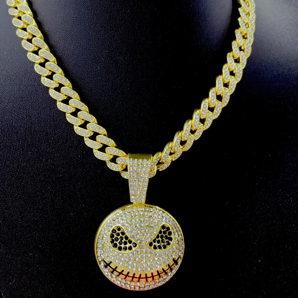 Uomo Donna Hip Hop Iced Out Bling Collana Con Ciondolo A Farfalla Miami Catena Cubana Collane HipHop Gioielli Con Ciondoli Di Moda - Foto 6