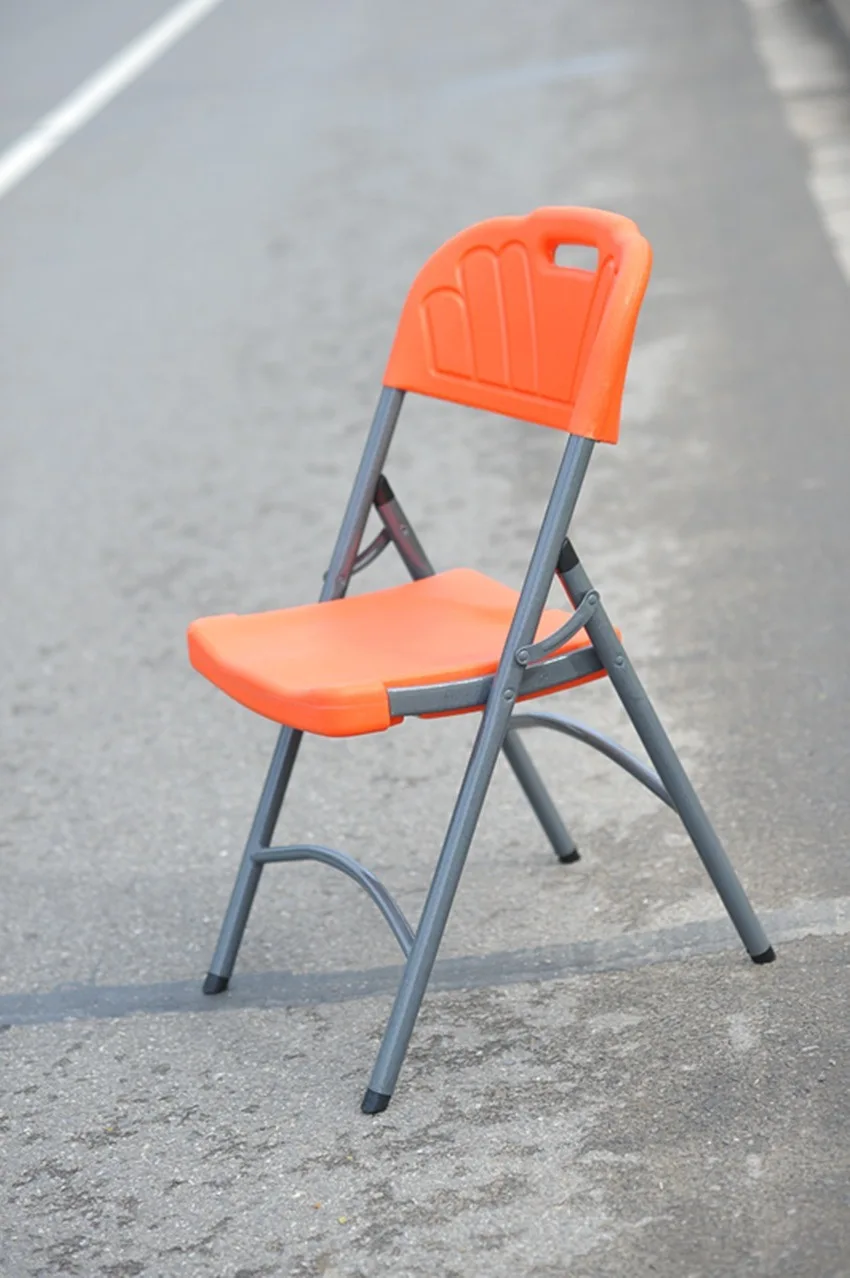 Modern Design Foldable Outdoor Chairs Cheap Metal and HDPE Plastic for Patio Garden Furniture Steel Frame Wood Construction