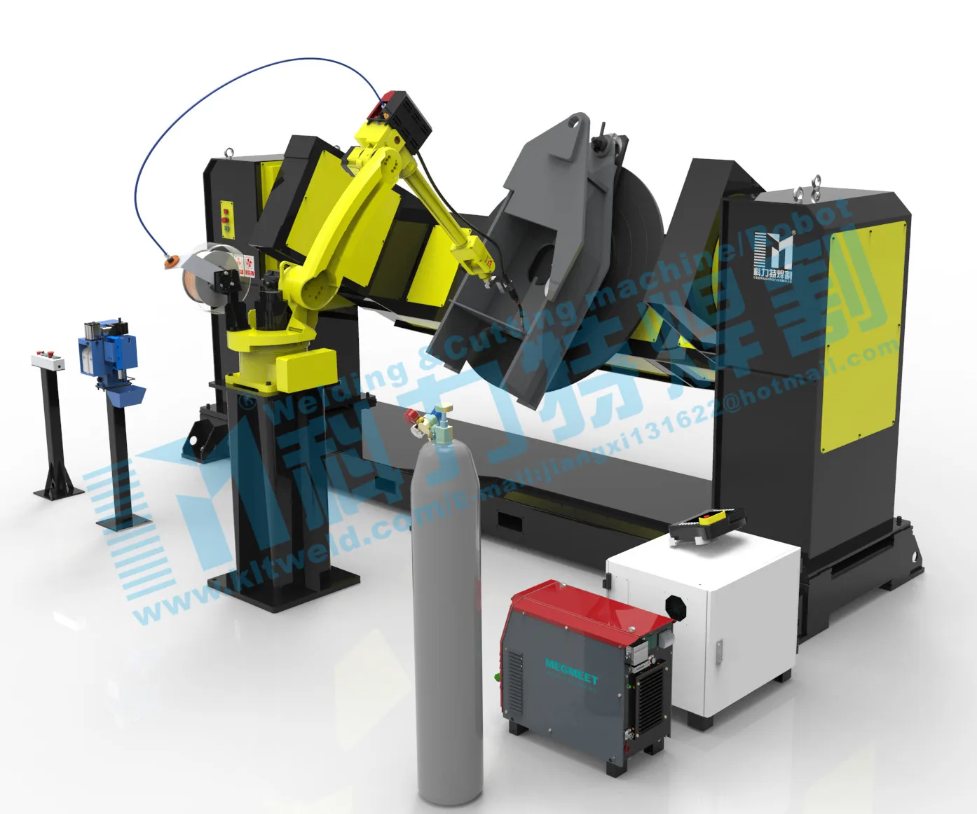 L-type Servo Axis Welding Positioner for Industrial MAG MIG Welding Robot  Arm