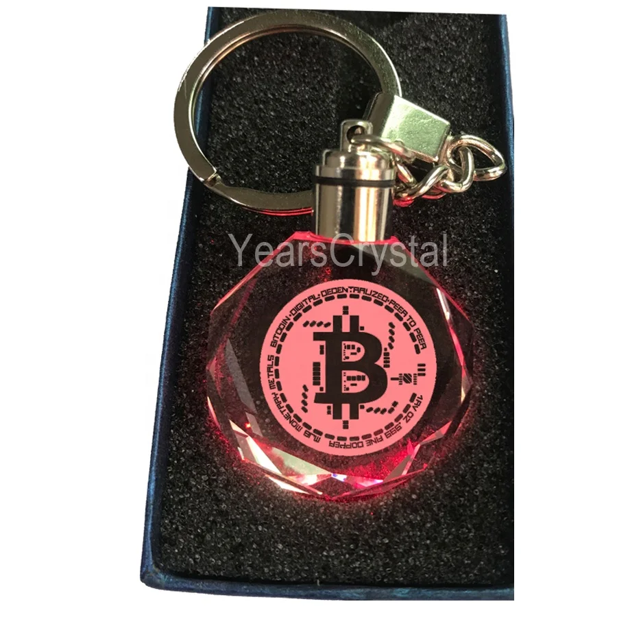 Cheap Personalized 3D Laser Crystal LED Keychains for Giveaways