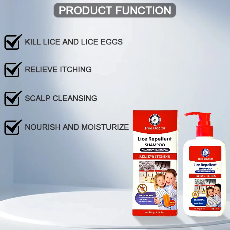 New Arrival 200mL Cleanse Scalp Relieve Itching Head Lice Treatment Shampoo Kills Lice and Louse Eggs Hair Shampoo With a Comb