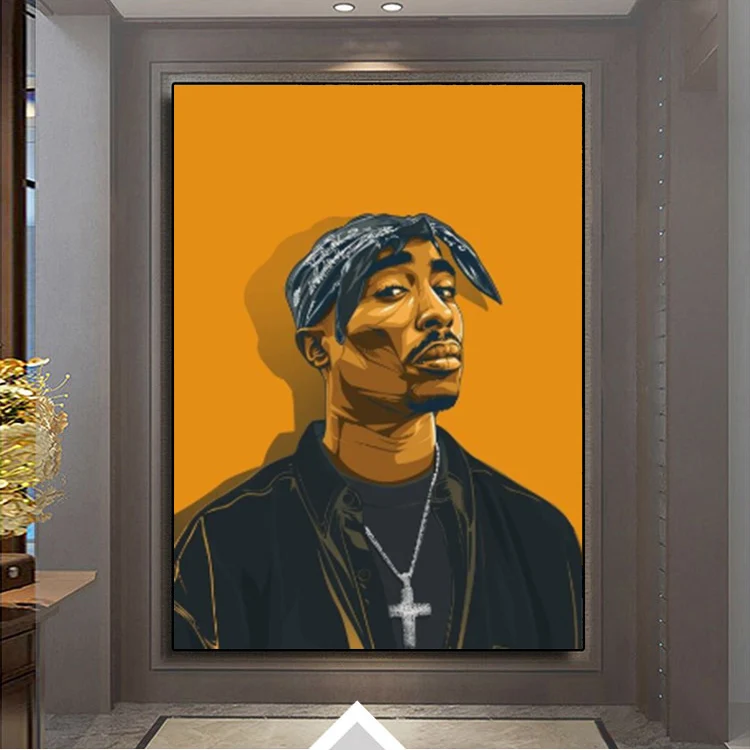 Tupac Canvas Wall Art, Splash of Arts