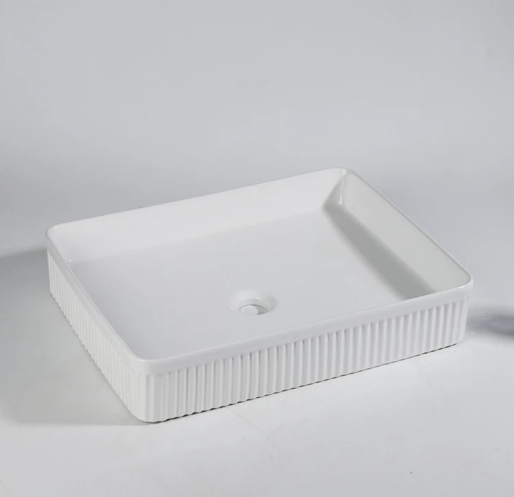 Wholesale Best Irregular Economic Type White Basin Sink Hotel Home Bathroom Porcelain Wash Basin