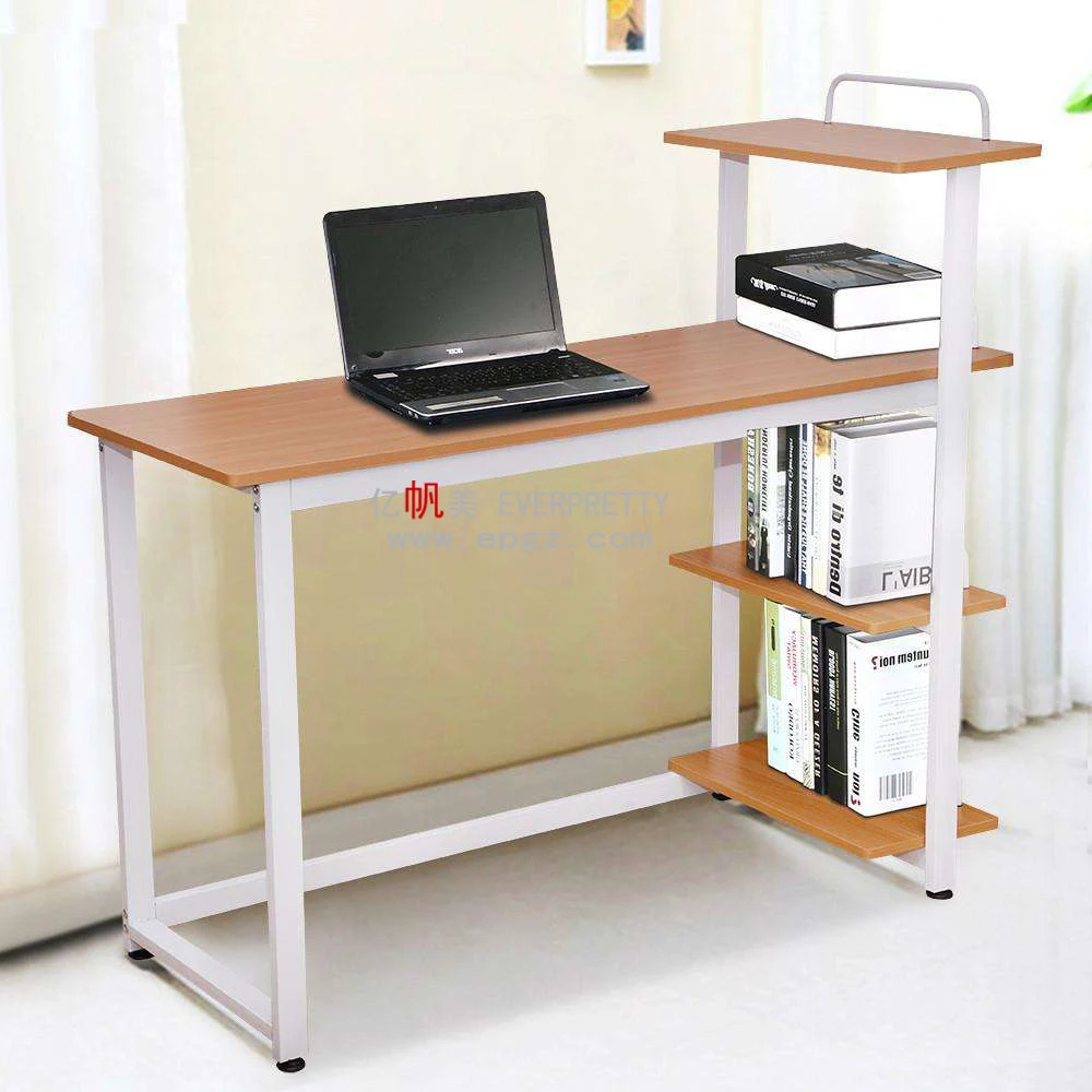 New Design Office Furniture Computer Table Wooden Workstation with CPU Holder and Wire Arrange Trunk