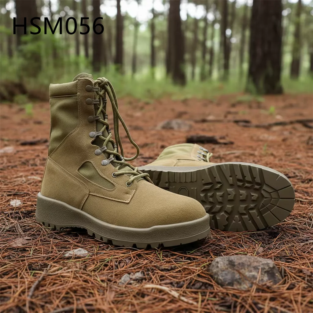 HY,Anti-Tear Suede Leather+nylon Fabric Combat Boots Outdoor Training Multi-colors Available Belleville Tactical Boots HSM056