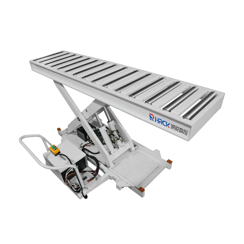 Smooth Lifting Strong Load Capacity with Rollers High Capacity Hydraulic Lift Table  for Wood Panel Processing