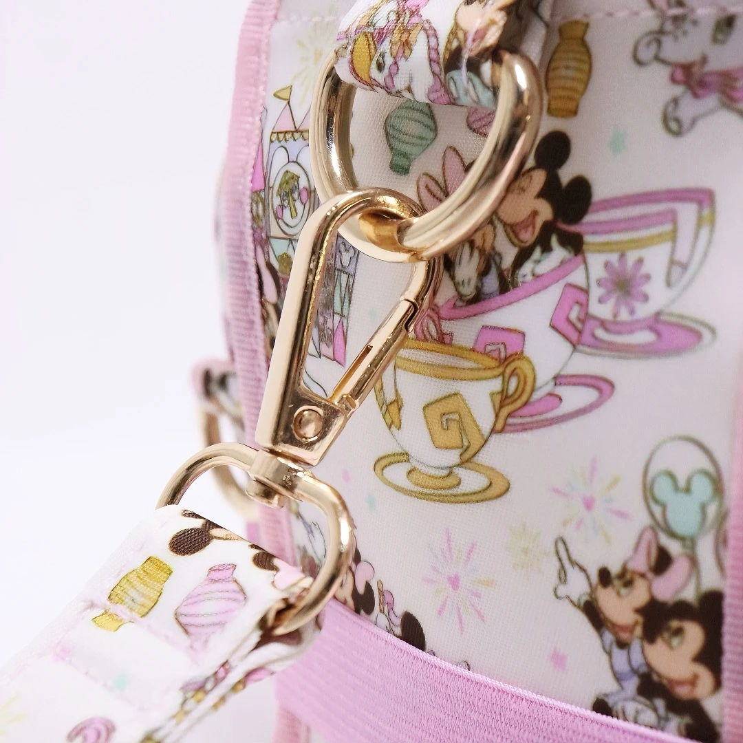 Keymay All Carton Pattern Detachable Front Pocket Insulated Nylon Water Resistant Large Capacity Cup Holder Baby Stroller Bag - Image 4
