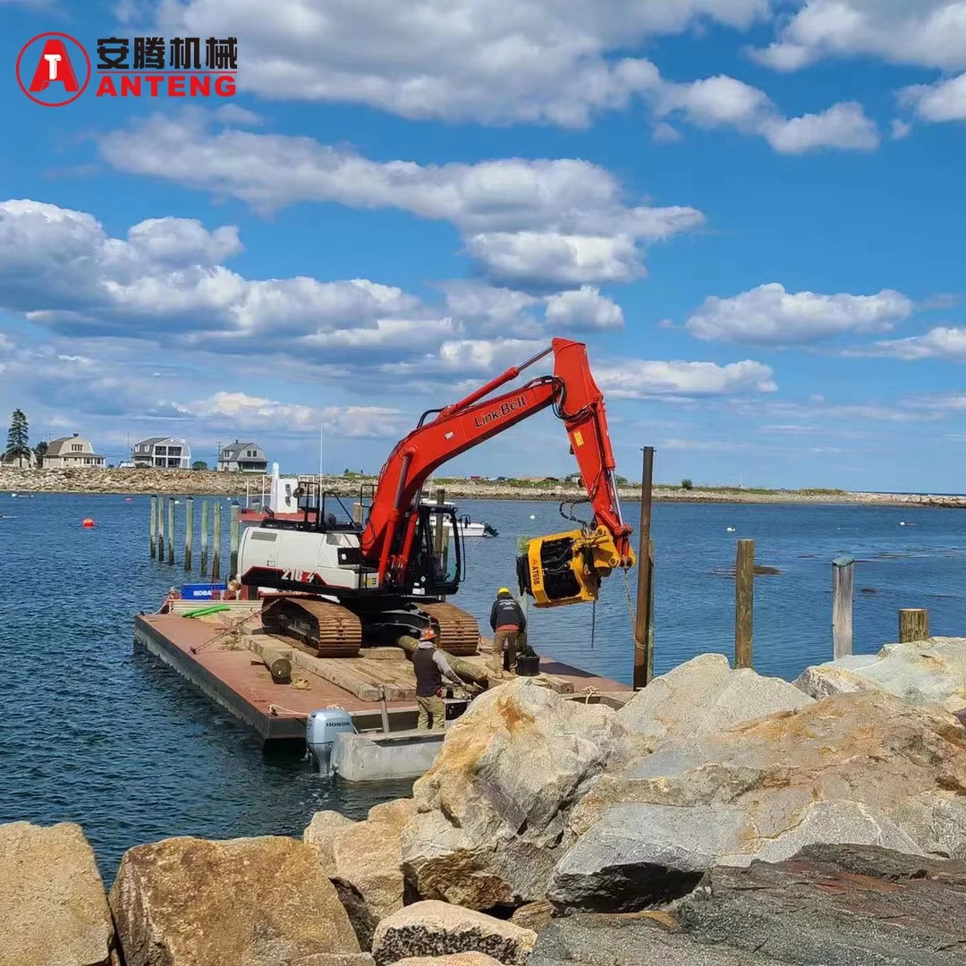 เครื่องตอกเสาเขย่าสำหรับงานตอกเสาเข็มแบบมืออาชีพสำหรับใช้กับท่อเหล็ก