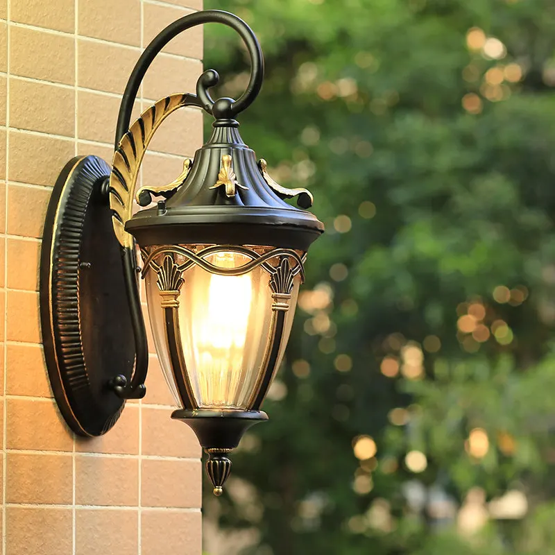 Außen-Wandlampe aus Aluminium und Glas, wasserdicht, 10 Jahre Garantie – für Flur, Bettkante, Spiegelvorderseite und Wohnzimmer, amerikanischer Vintage-Stil