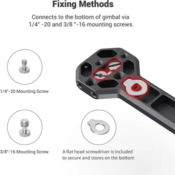 SmallRig Aluminum Side Handle Fits for DJI Ronin-S/SC/RS 2/RSC 2/RS 3/RS 3 Pro/RS 3 Mini & for ZHIYUN Crane 2S/2/V2 & for MOZA detail image