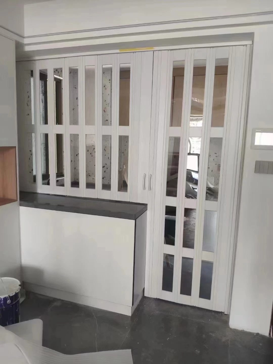 Conbest Long Performance Life Pvc Folding Doors China Folding Door PVC