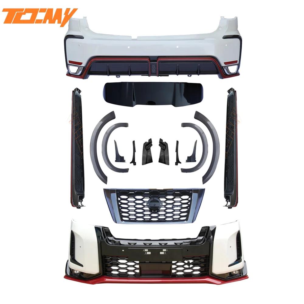 TDCMY Teknologi Tinggi Kit Badan Kereta Auto Gril Spoiler Lampu Kelabu Fender Saluran Udara Ekzos Bumper Kit untuk 21Nissan Patrol Y62
