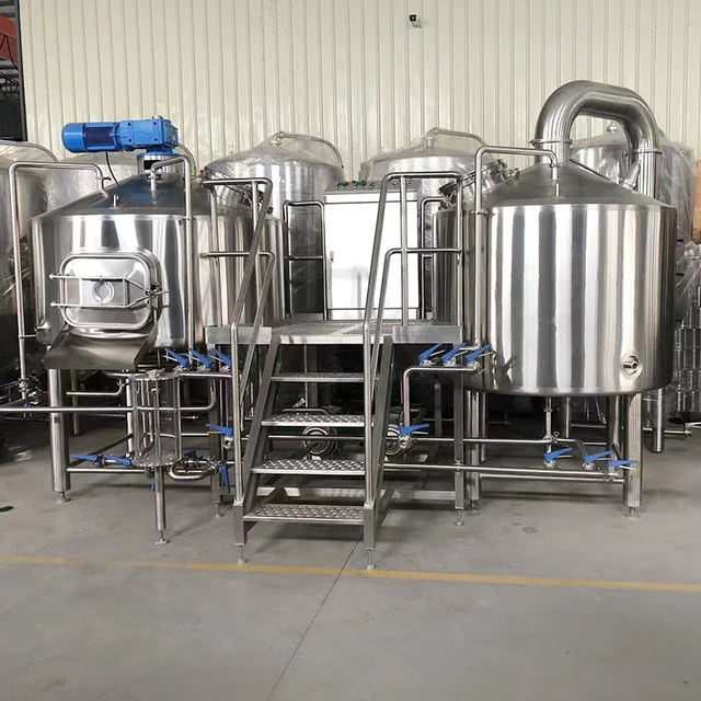 Best Price Brew House 50L-1500L  PLC Pressure Vessel Bar for Craft Brewing Micro Home Three Vessel Brewery Equipment