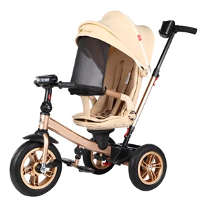 2026 High Quality 3-in-1 Luxury 360 Swivels Baby Stroller Adjustable Push Handle Stainless Steel Sunshade Foldable Frame Plastic