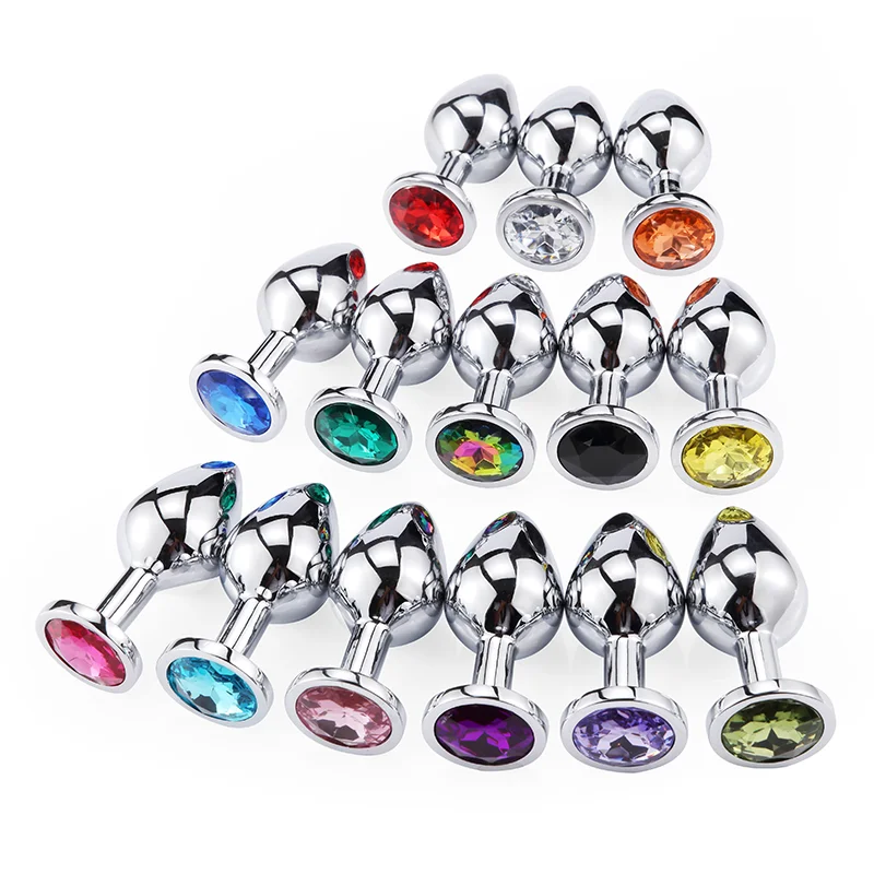 GF S10 Multi Colors Jewelry Anal Butt Plug Toys Expand Metal Anal Plug Ass  Toy for Couples