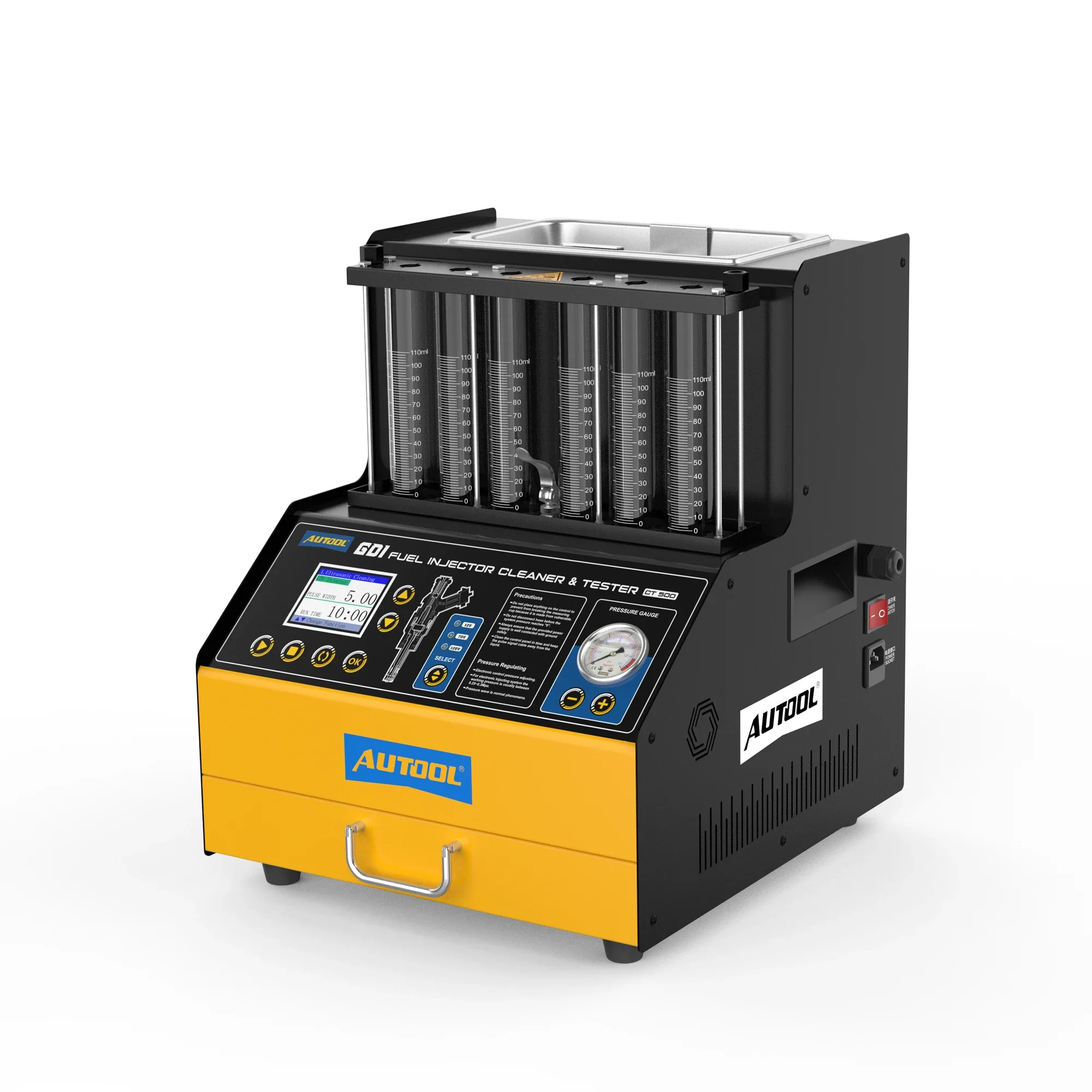 Machine De Nettoyage D'injecteurs GDI à Ultrasons 110V - Testeur 6 Cylindres, 12kg, Garantie 2 Ans