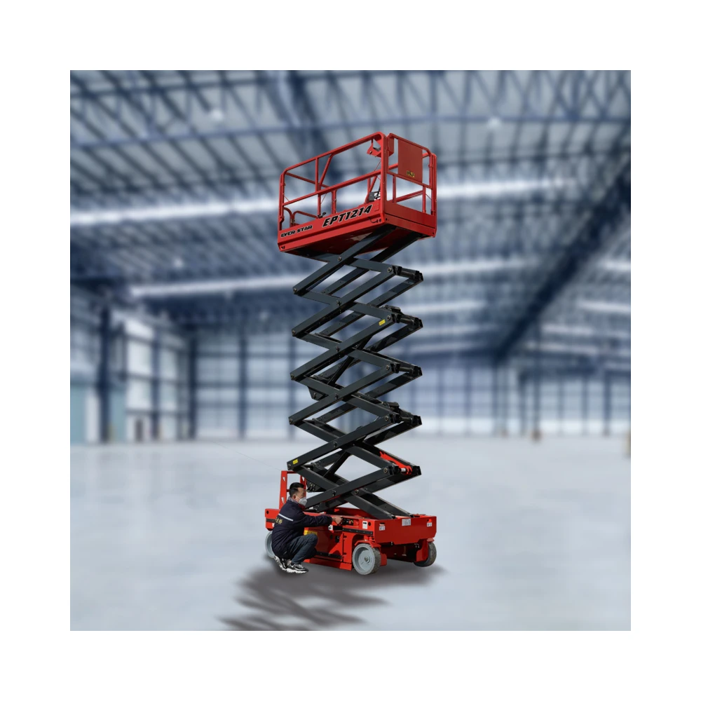 Электрический ножничный подъемник 4-18 м Лидер продаж платформа приводной двигатель по низкой