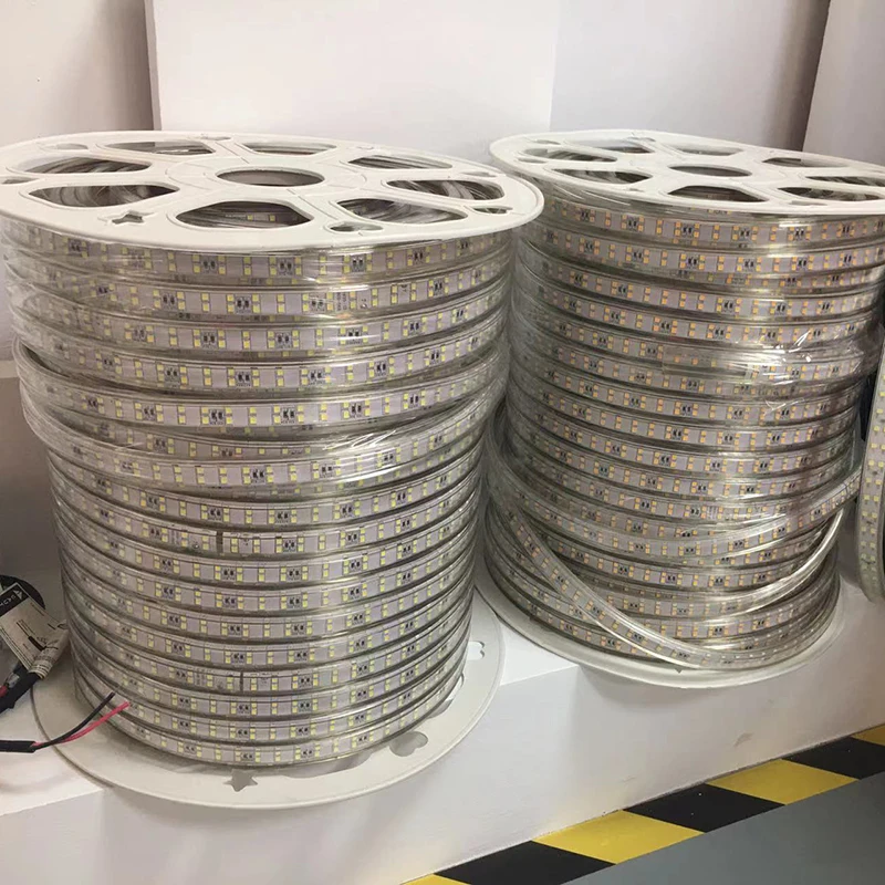 Long Distance 100m Roll Engineering Building Lighting 17x7mm Double Rows High Voltage LED Rope Light Strip Neon Flex