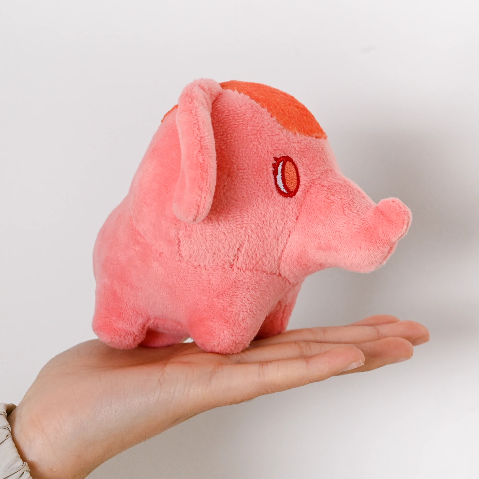 Plushie Manufacturer Custom Stuffed Red Elephant Plush Toy Mini Elephants with Big Ears