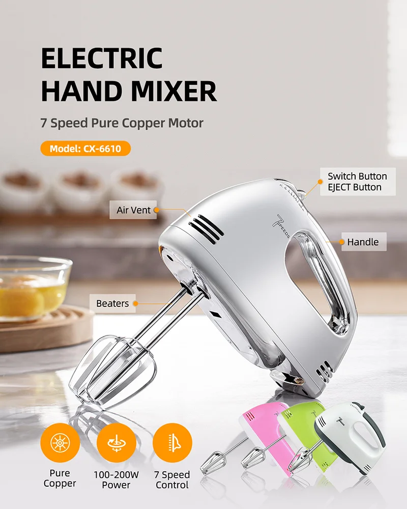 Kitchen Appliance Batidora De Mano Cake Beater Handheld Mixer