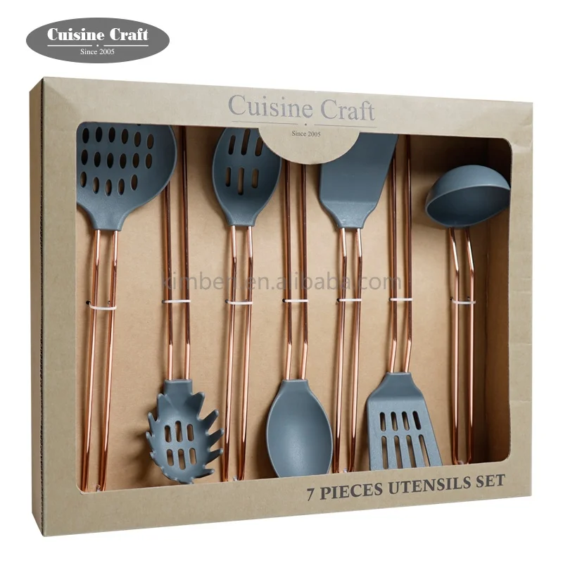 Good Quality Nylon Cooking Utensils Set 7 Pcs Kitchen Utensil With Wire