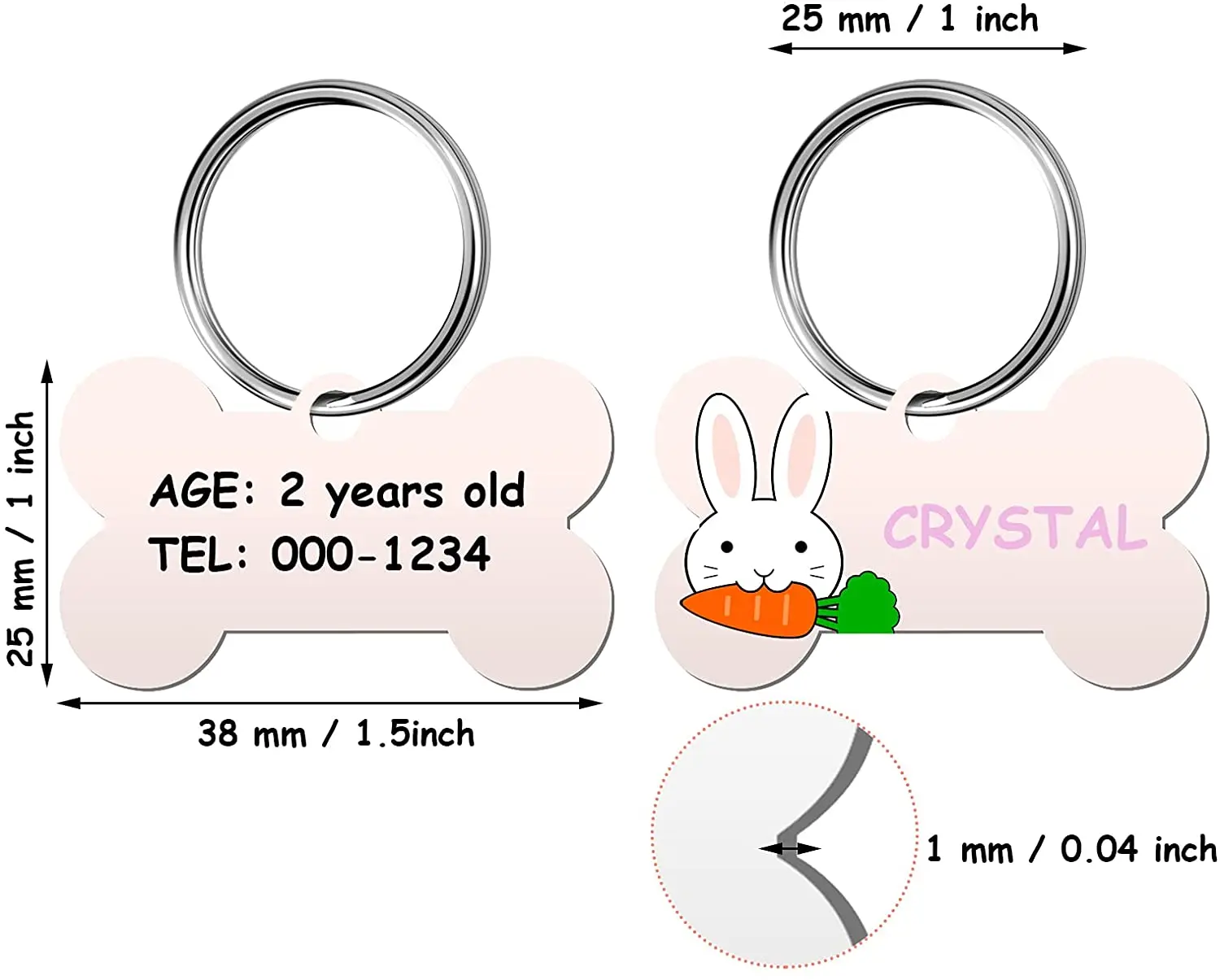 Оптовая продажа бирка для собак сублимационная алюминиевая пустая собака Пустые бирки домашних животных