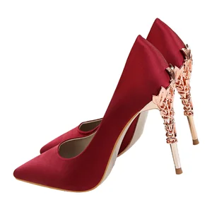 Women's Fashion Stiletto Pumps Slip-On 10cm High Heels Gold Silver Shallow Party Shoes Bling Trendy for Spring Summer Winter