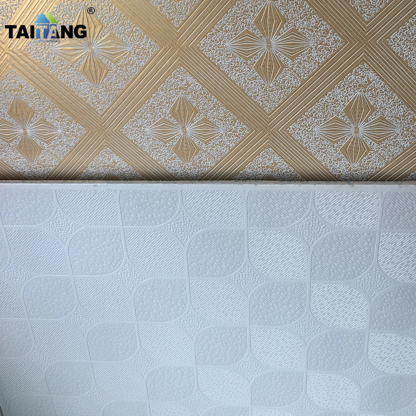 Square Ceiling Tiles 60*60 Decorative Drop Plasterboard Plafond Pvc Gypsum Board Suspended Ceiling Panel Cielo Falso Gipsum