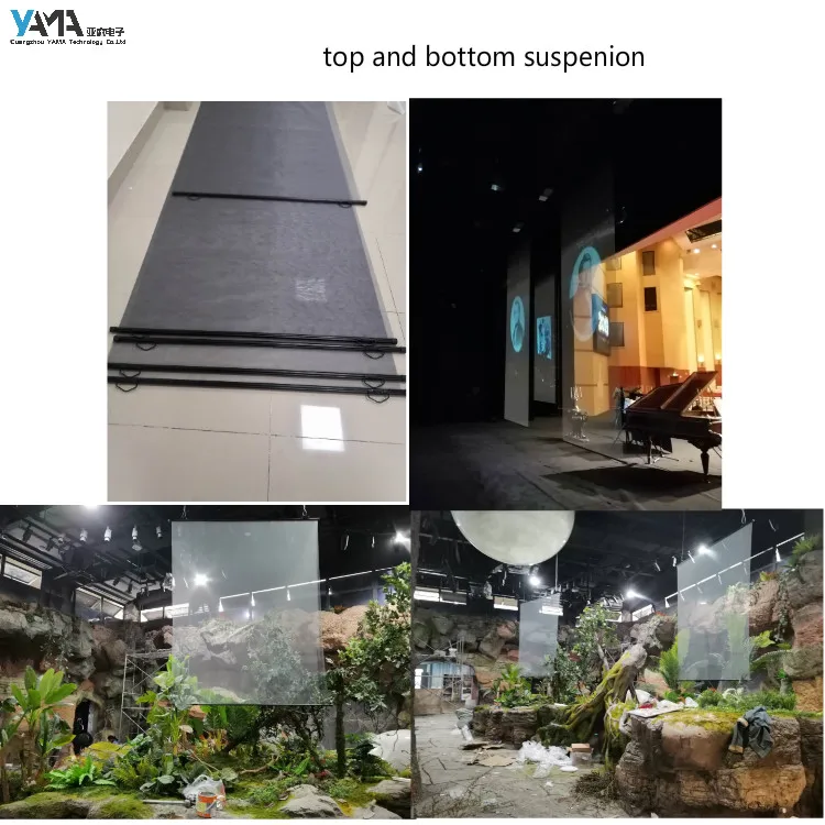 Indoor Transparent Screen Hologram Projector with Holographic Mesh Fabric OEM Application