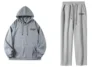 Set felpa con cappuccio grigia