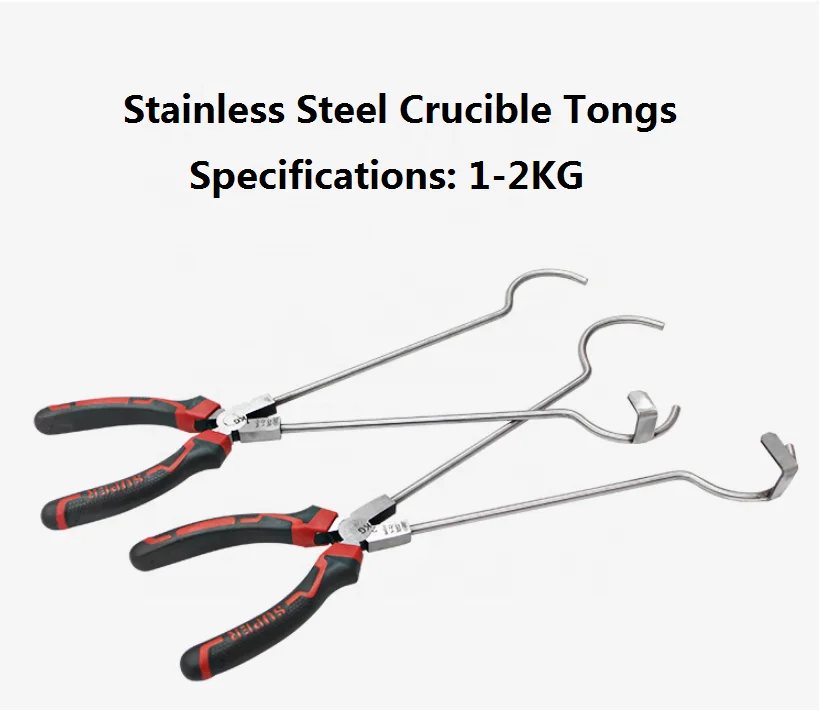 12kg Crucible Hands Tongs With Rubber Handle For Graphite Quartz
