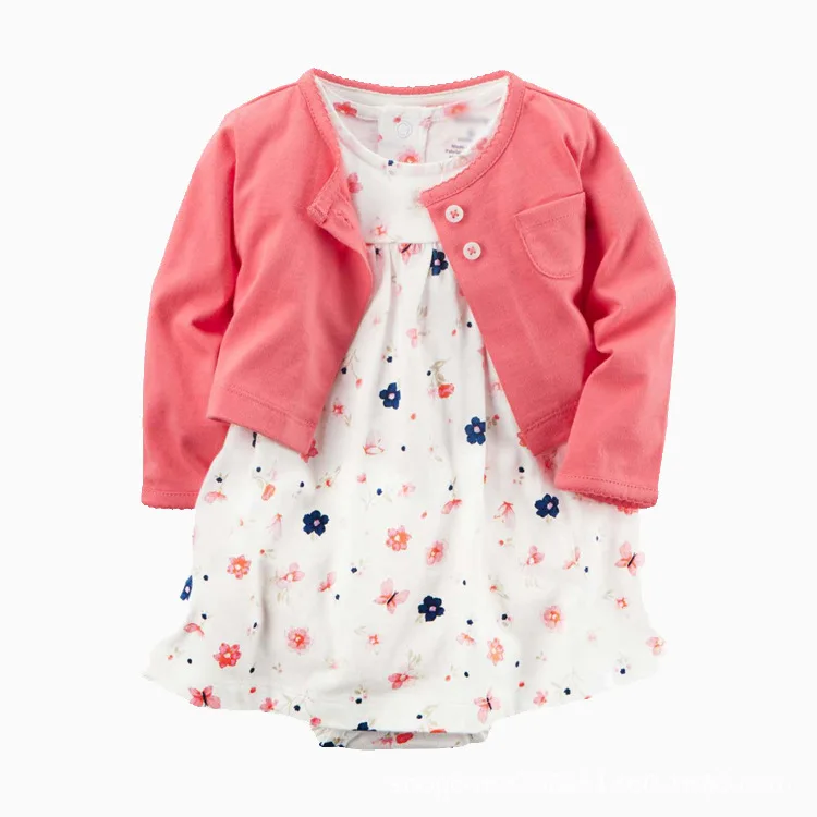 Весенняя одежда для маленьких девочек, комплект одежды для маленьких девочек, детская шаль + платье, Детская Хлопковая одежда, комплект из двух предметов, костюм для малышей