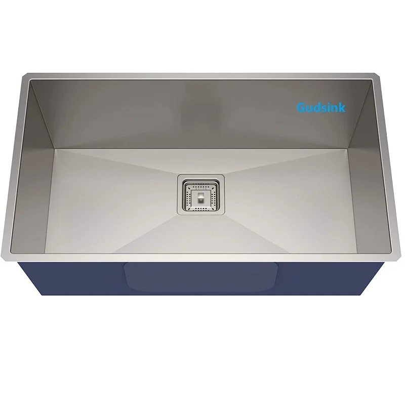 Gudsink 6945 undermounted handmade single bowl wash basin sink deep drawing stainless steel kitchen sinks