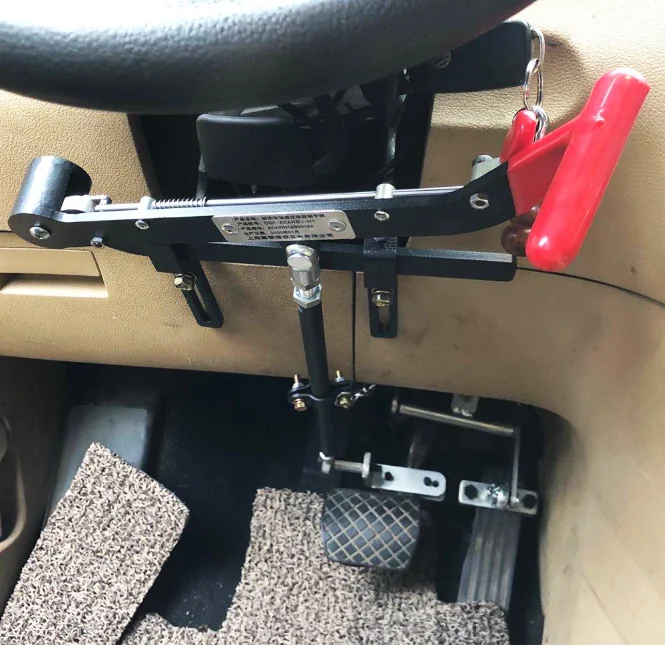 Commande Manuelle Pédales Voiture Handicapé – Rallonges Métal Accélérateur & Frein, Longueur Réglable 34"/32", Installation Facile